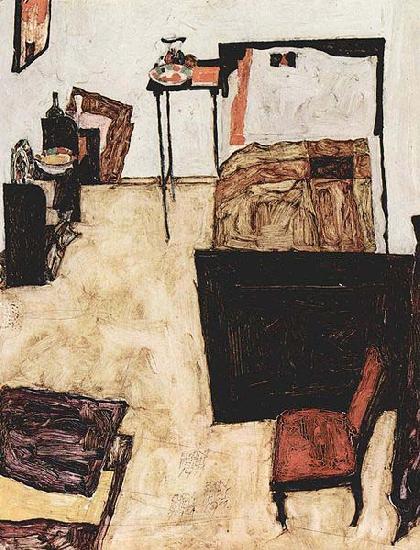 Egon Schiele Schieles Wohnzimmer in Neulengbach Germany oil painting art